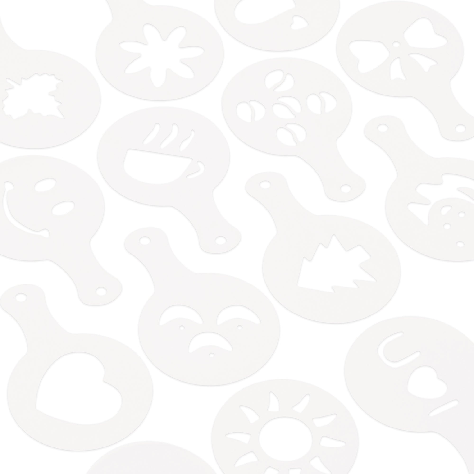 Latte Art Stencils 16-Piece Set