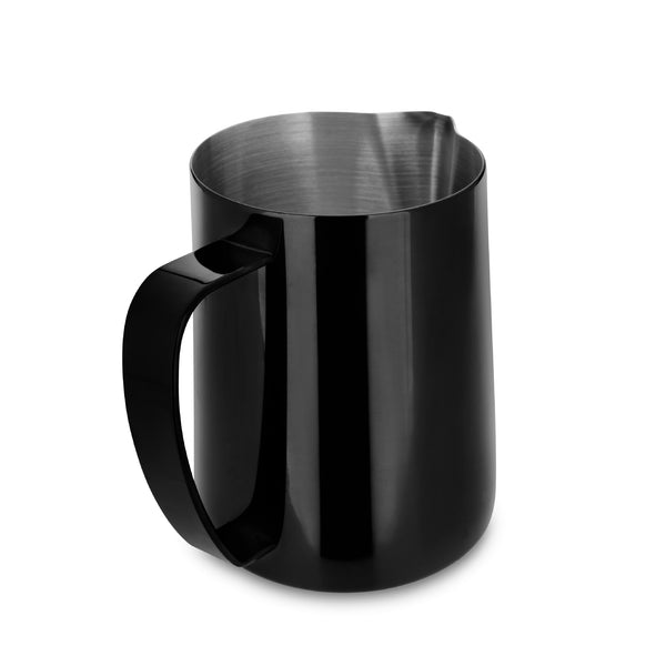 Black Stainless Steel Milk Frothing Jug - 600ml | EspressoWorks
