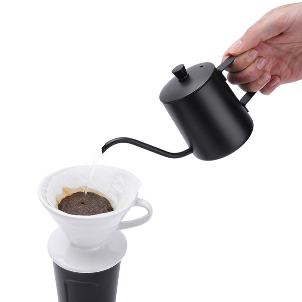 Gooseneck Pour Over Kettle with Wooden Handle, 22oz | EspressoWorks