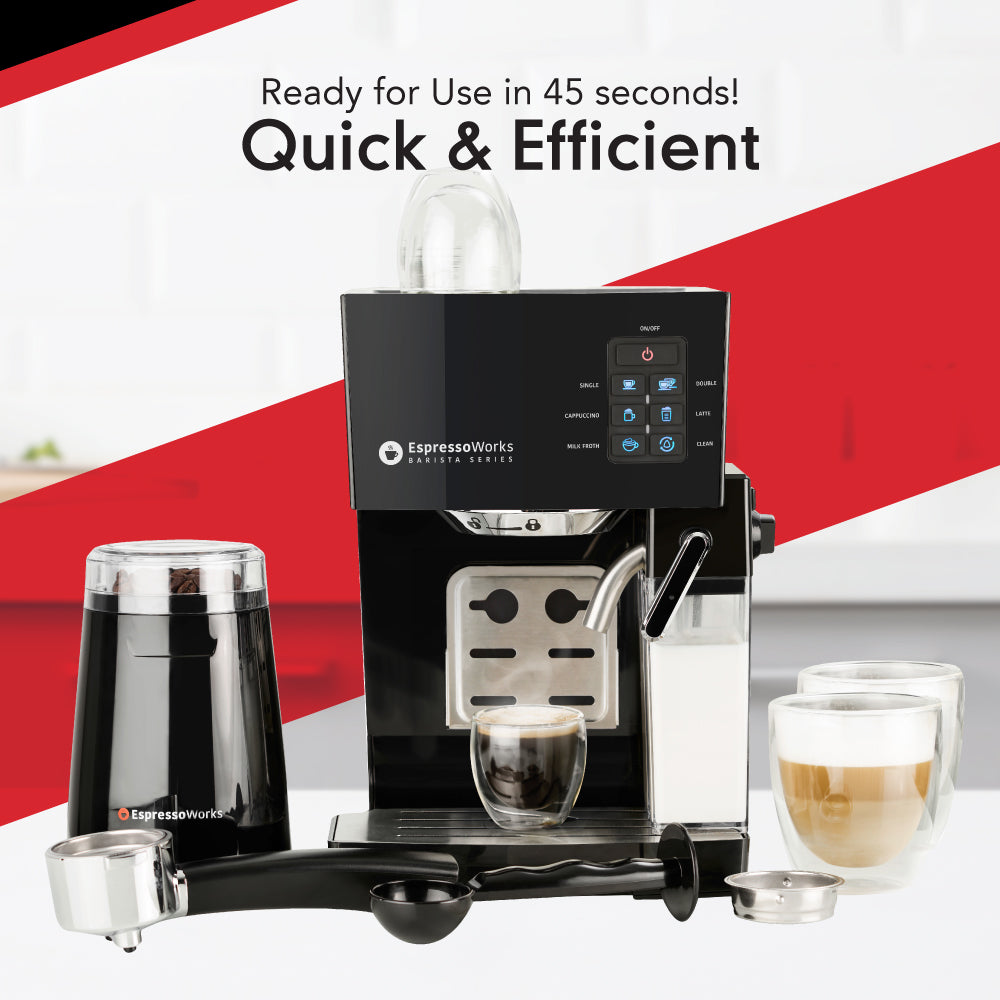 EspressoWorks 10-Piece Coffee and Espresso Machine Set
