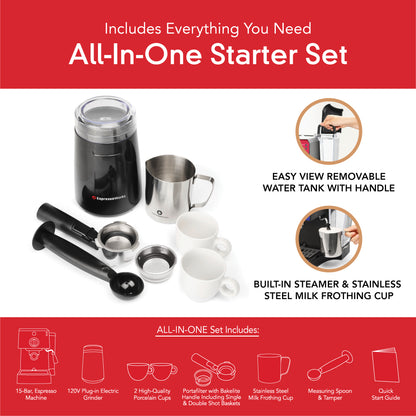 EspressoWorks 7-Piece Espresso Machine Set
