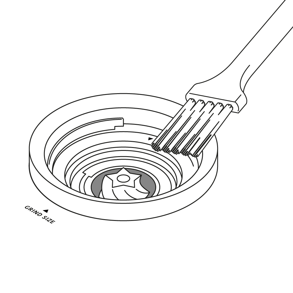 Step 3 - Clean the lower burr