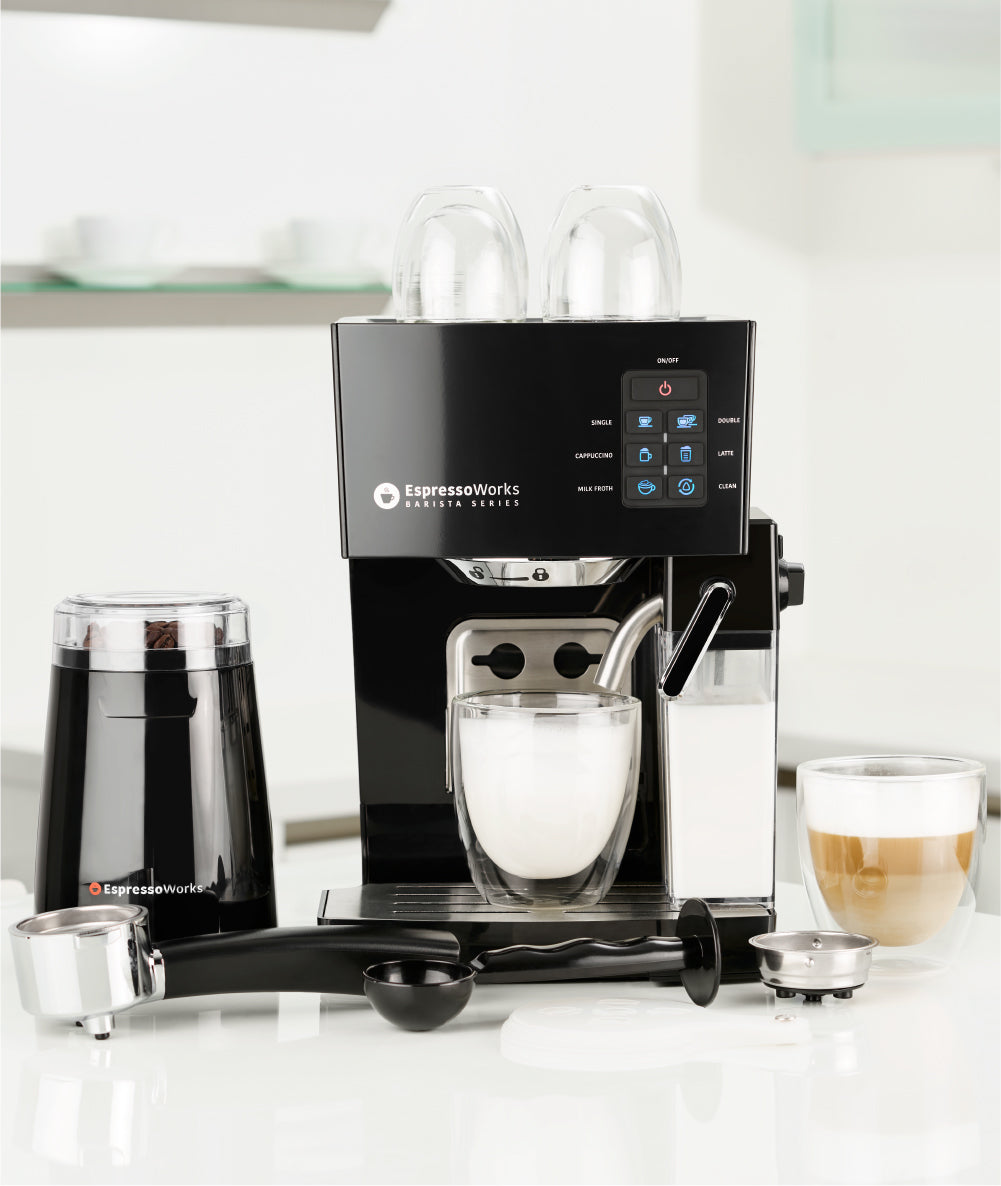 10 PC All in One Barista Bundle Espresso Machine Cappuccino Maker 19 Bar