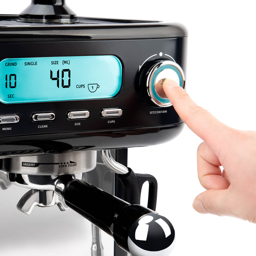 Button on the EspressoWorks 30-Piece Coffee Machine