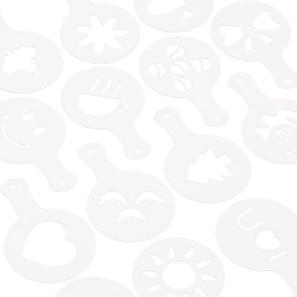Latte Art Stencils 16-Piece Set