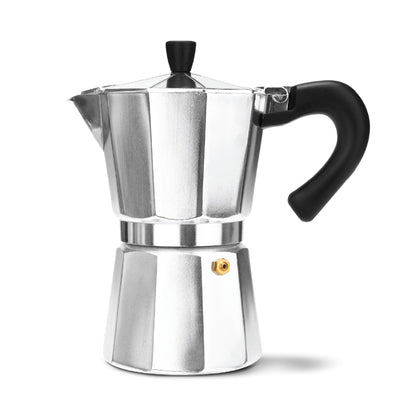 6-cup classic moka pot, front view