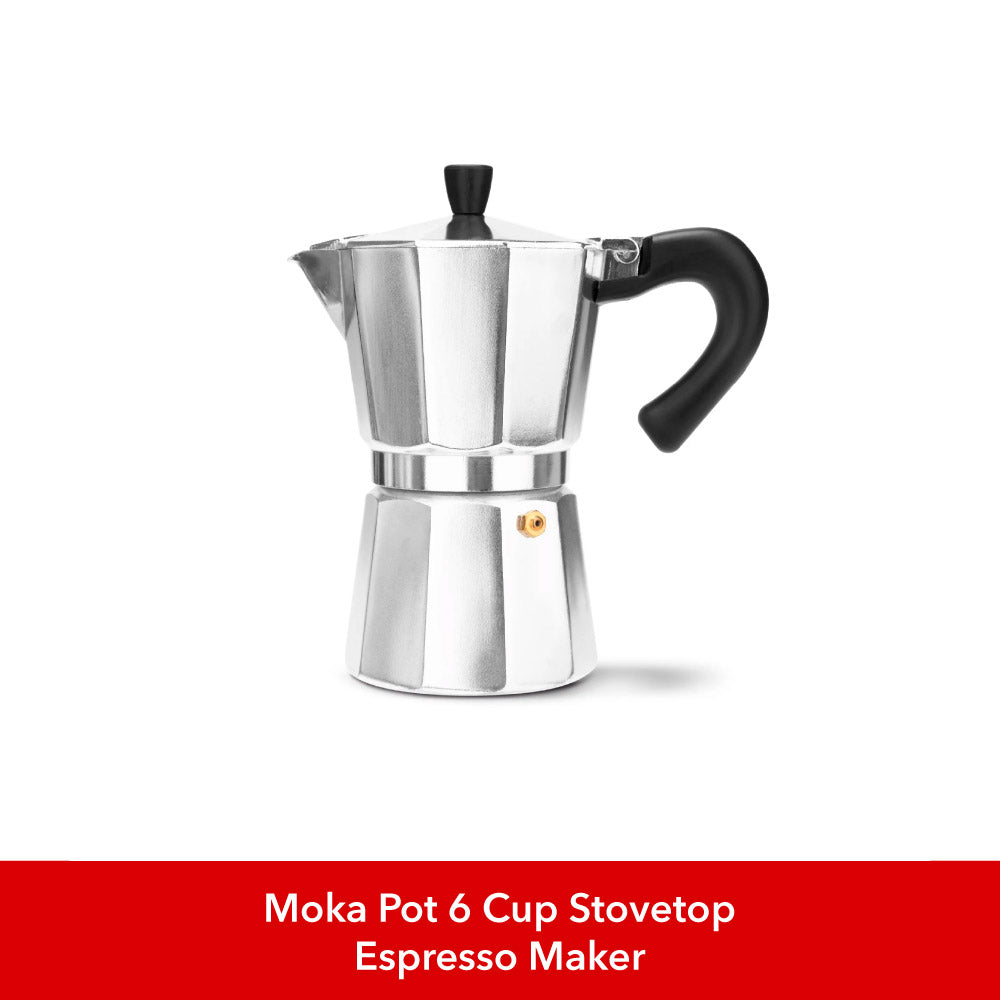 Moka Pot 6 Cup Stovetop Espresso Maker as part of the Moka Pot Bundle 