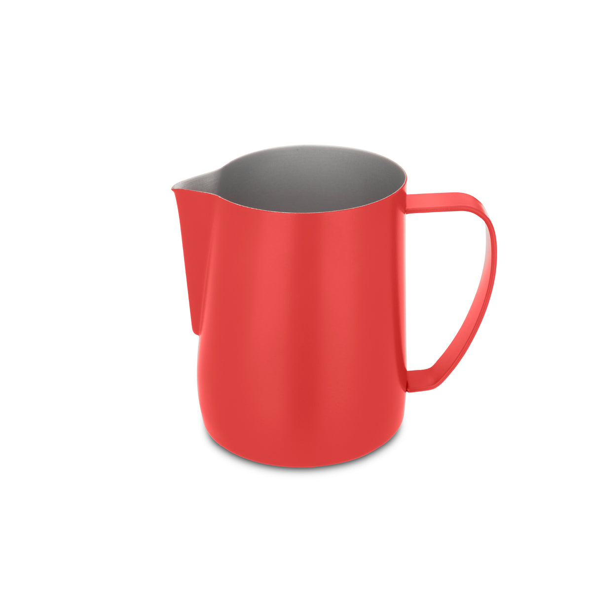 red milk frothing pitcher 300ml front view