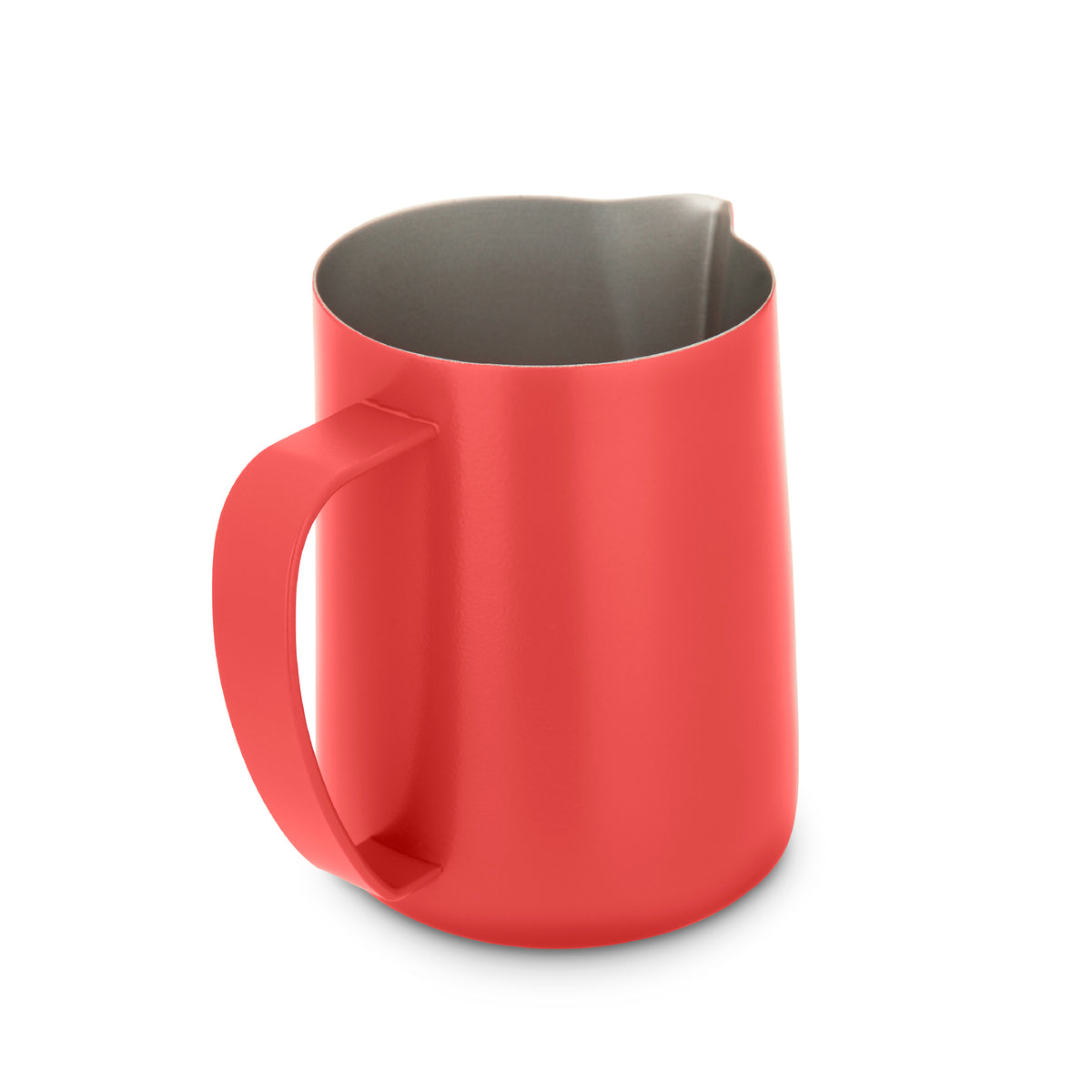 red milk frothing pitcher 600ml side view