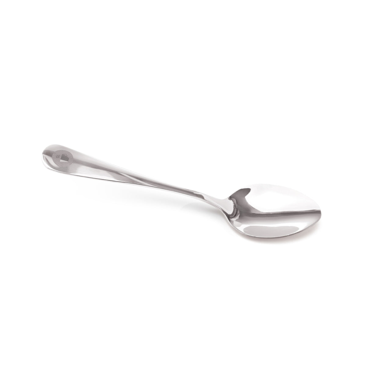 Tall coffee spoon lying on its side