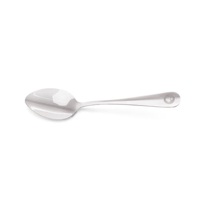 Tall coffee spoon showing the bowl and the hole in the handle