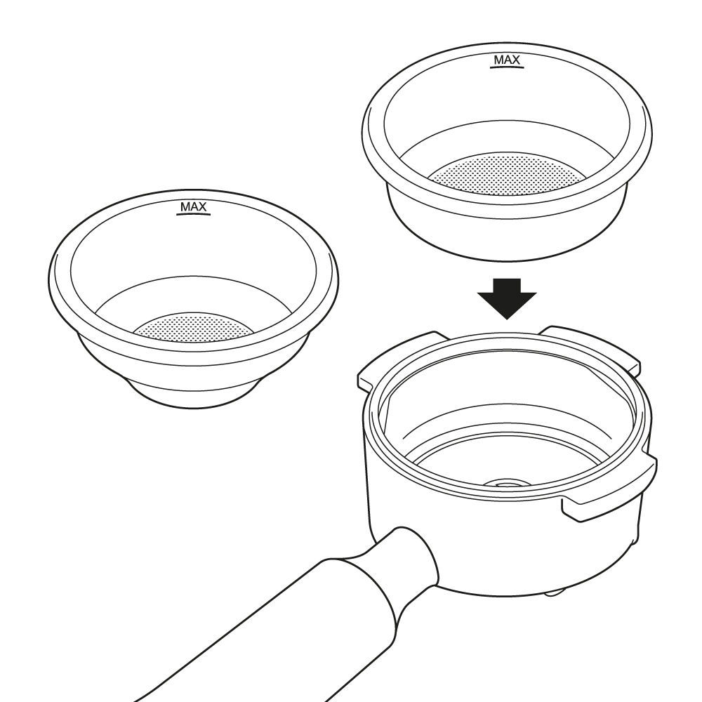 Step 2 - Place the portafilter