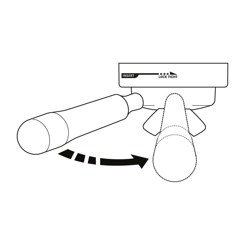 Step 2 - Twist to lock