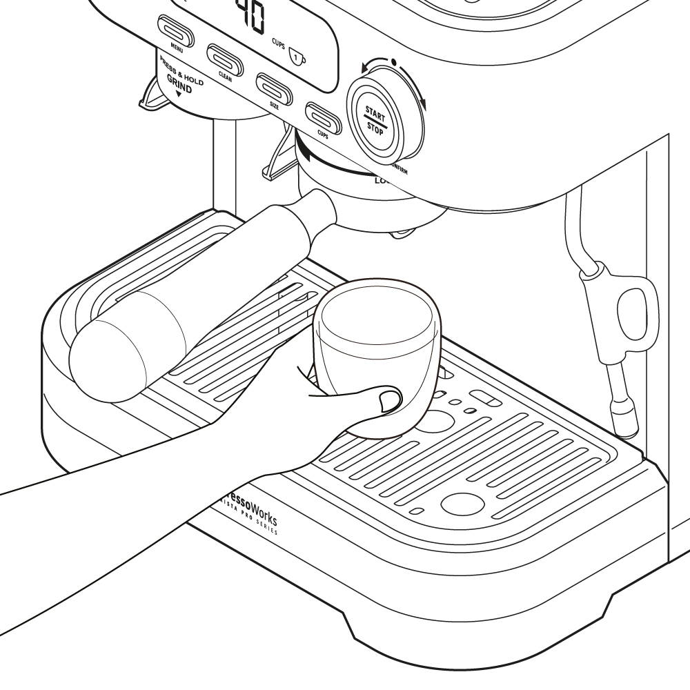 Step 2 - Select cup mode