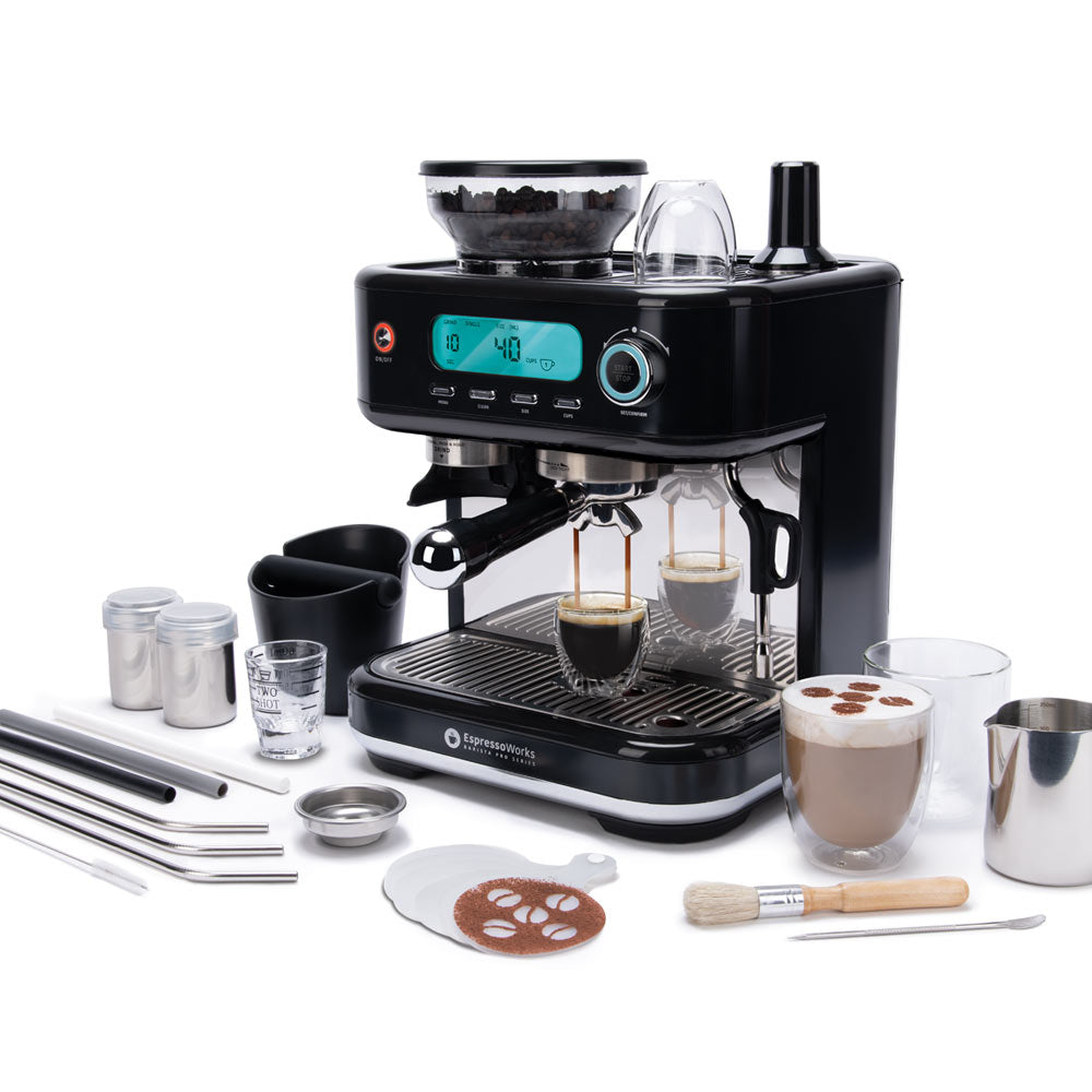 Bean Hopper for EspressoWorks Barista Pro 15-Bar Espresso &amp; Cappuccino Machine with Digital Display in Black
