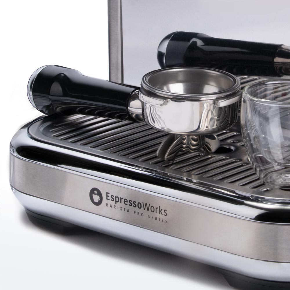 Portafilter set with the 30-Piece EspressoWorks Pro All-In-One Espresso &amp; Cappuccino Coffee Machine Set