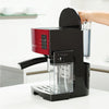 Easily remove, refill, and clean the water tank of the 10-Piece Red Espresso &amp; Cappuccino Maker Set