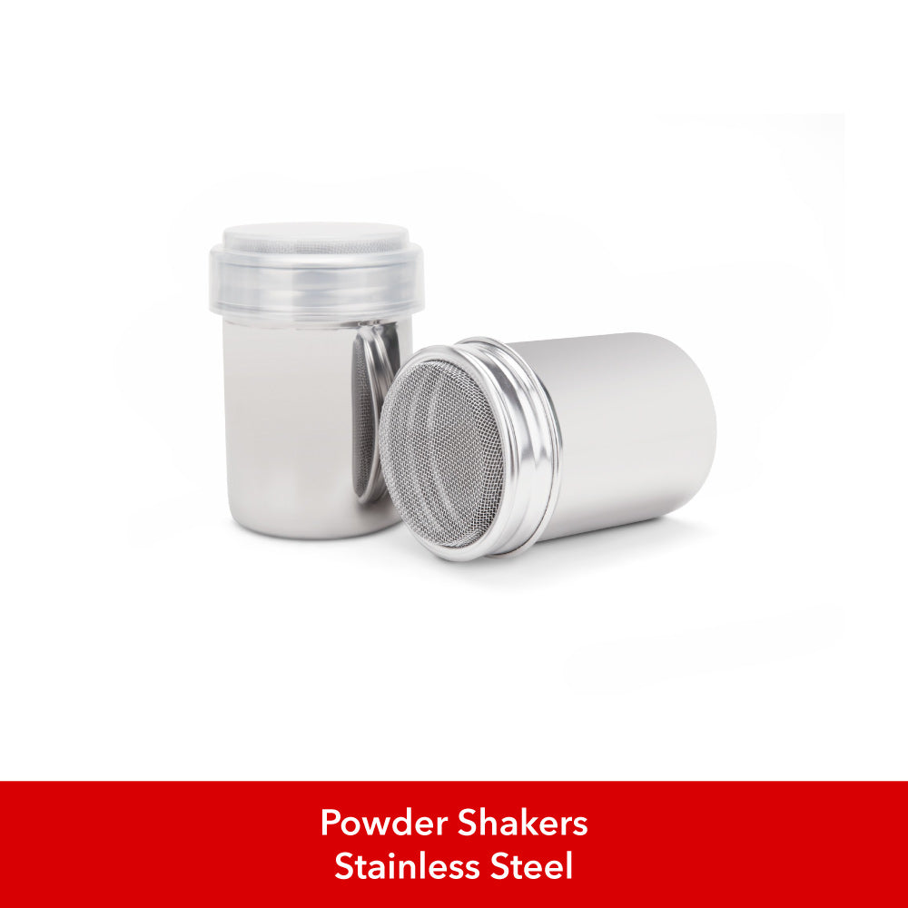 Stainless Steel Powder Shakers in The Barista Artist Bundle (9-Piece Bundle) - EspressoWorks