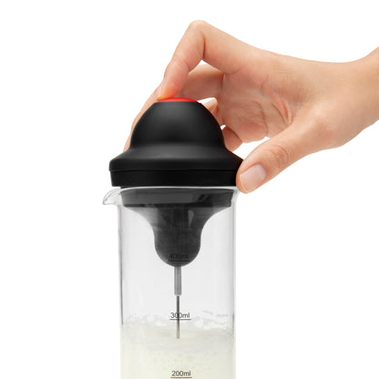 EspressoWorks Battery Operated Milk Frother in use