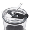 black glass travel mug 12oz lid