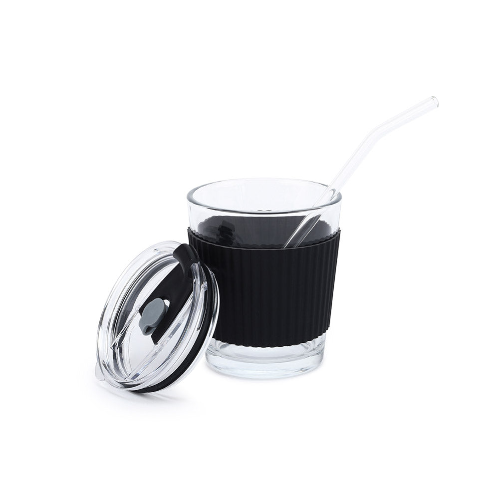 Glass coffee to go cup, Black