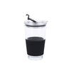 Shop the EspressoWorks Eco-Friendly Reusable Glass Coffee Mug with Glass Straw 15oz, Black at espresso-works.com