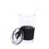 Shop the EspressoWorks Eco-Friendly Reusable Glass Coffee Mug with Glass Straw 15oz, Black at espresso-works.com