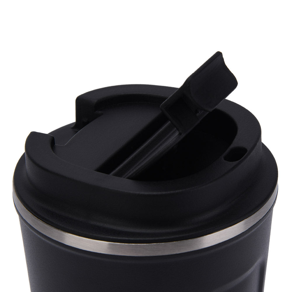 Buy the EspressoWorks Eco-Friendly Travel Mug 13oz, Stainless Steel Black at espresso-works.com