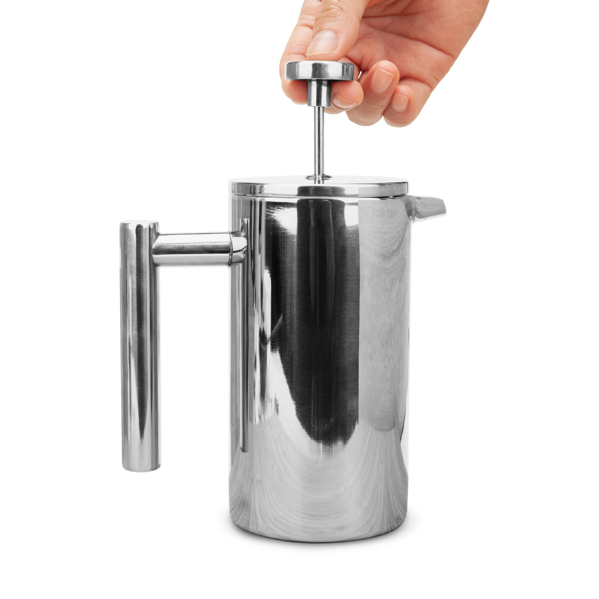EspressoWorks French Press Coffee Maker in use