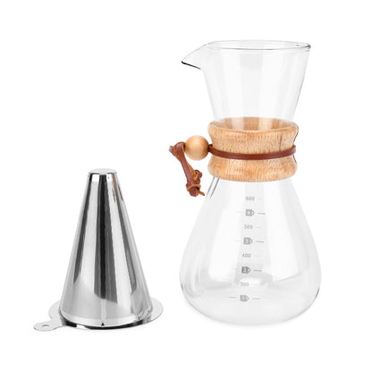 Shop the EspressoWorks Glass Coffee Dripper and Carafe Set with Reusable Metallic Filter, 20oz at espresso-works.com