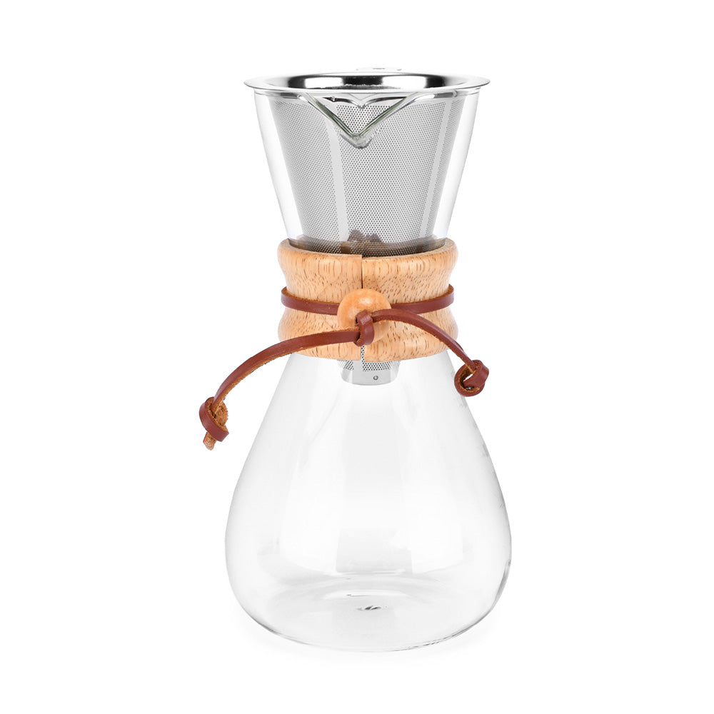 Shop the EspressoWorks Glass Coffee Dripper and Carafe Set with Reusable Metallic Filter, 20oz at espresso-works.com