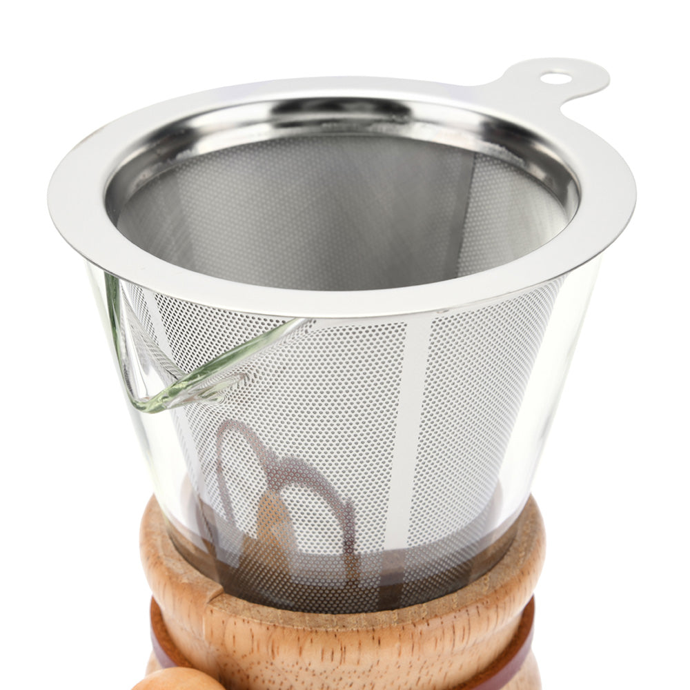 Shop the EspressoWorks Glass Coffee Dripper and Carafe Set with Reusable Metallic Filter, 20oz at espresso-works.com