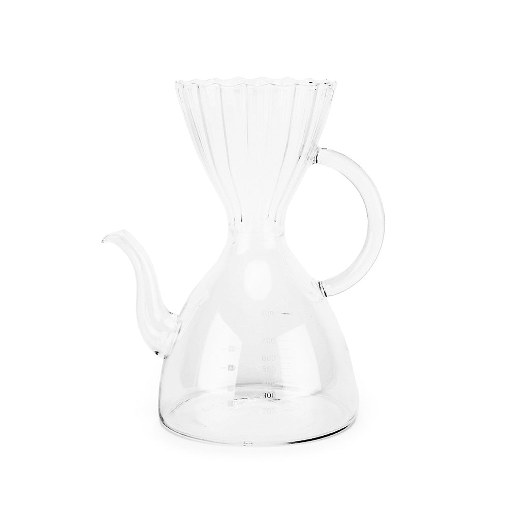 Glass Coffee Dripper with Long Spout, 27oz