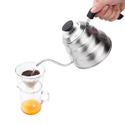 Gooseneck Pour Over Drip Kettle pouring water