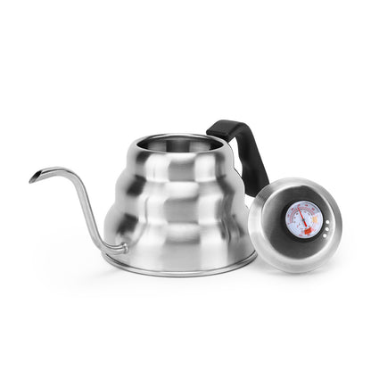 Shop the EspressoWorks Gooseneck Drip Kettle with Thermometer 34oz, Stainless Steel at espresso-works.com