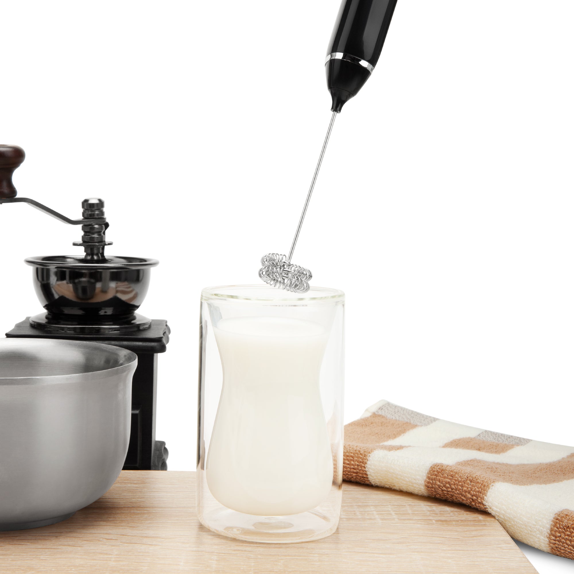  Rechargeable Milk Frother Handheld for Coffee