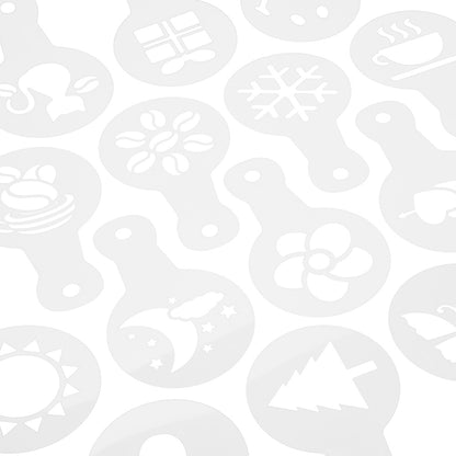 Shop the EspressoWorks Latte Art Stencils 19-Piece Set at espresso-works.com