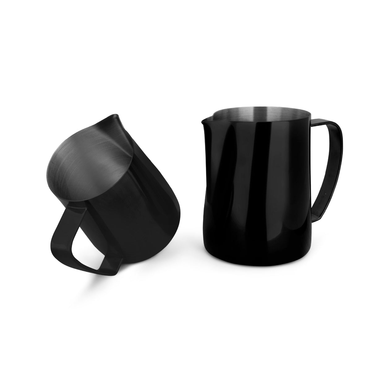 EspressoWorks Stainless Steel Milk Frothing Jug - Black (350ml and 600ml)