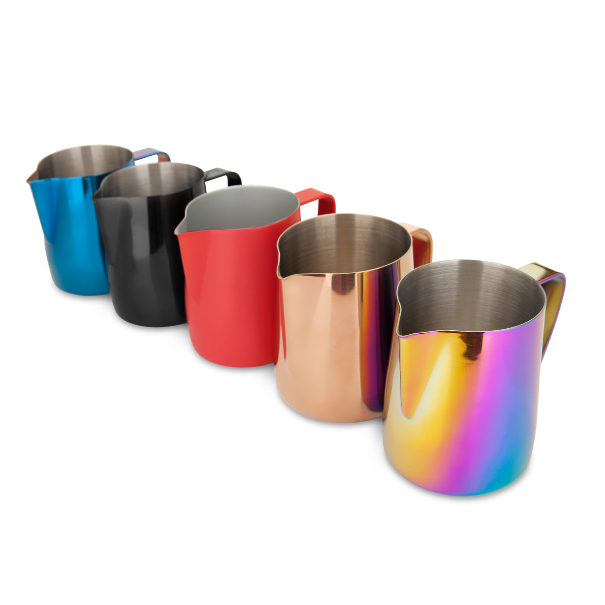 All colors of the EspressoWorks Stainless Steel Milk Frothing Jug