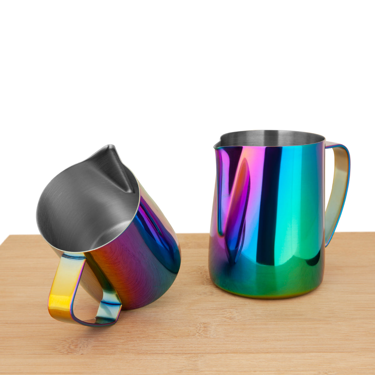 EspressoWorks Stainless Steel Milk Frothing Jug - Rainbow (350ml and 600ml)