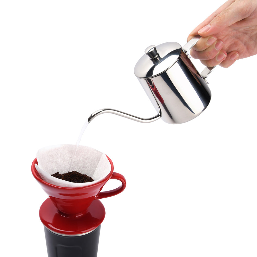 Gooseneck Pour Over Stainless Steel Coffee Kettle, Coffee Pot for Drip  Coffee Tea Brewing on All Stovetops, Coffee & Tea Kettle Gift 