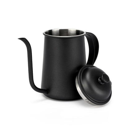 Shop the Pour Over Coffee Gooseneck Kettle with Double Handle 22oz, Matte Black by EspressoWorks at espresso-works.com