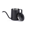 pour over drip kettle 12oz black open lid