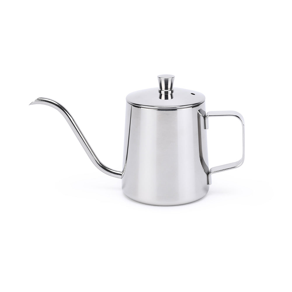 pour over drip kettle 12oz stainless steel front view