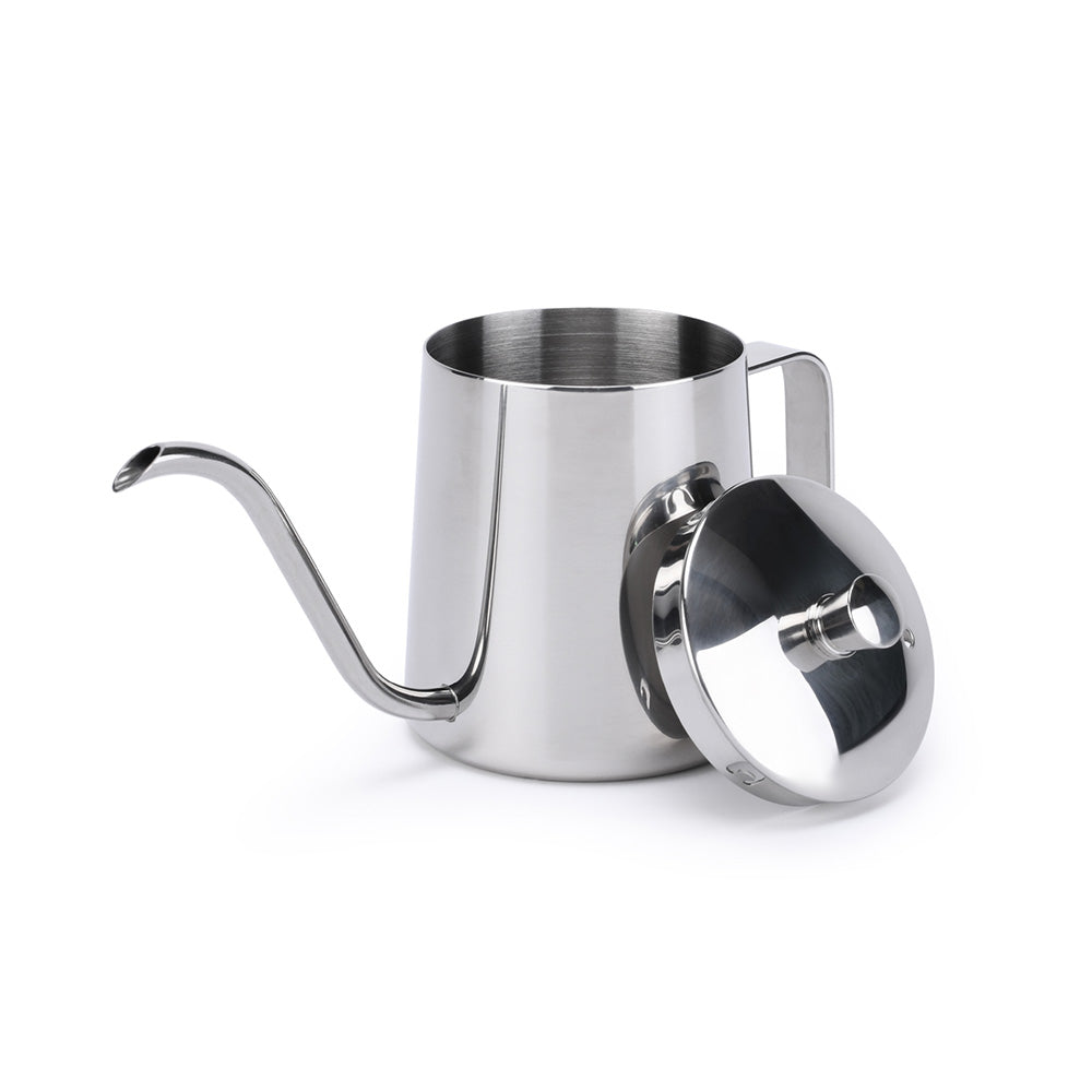 pour over drip kettle 12oz stainless steel open lid