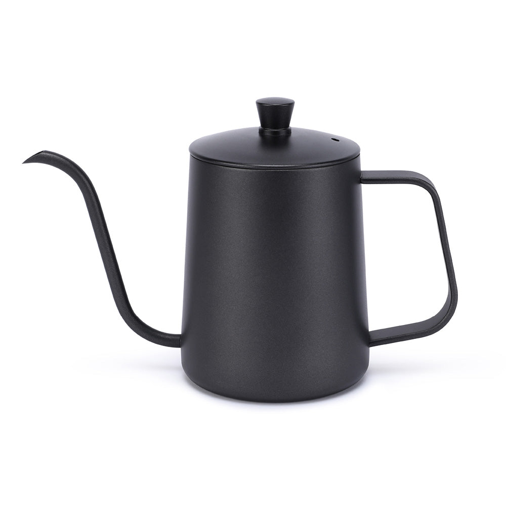 pour over drip kettle 22oz black front view