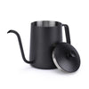 pour over drip kettle 22oz black open lid