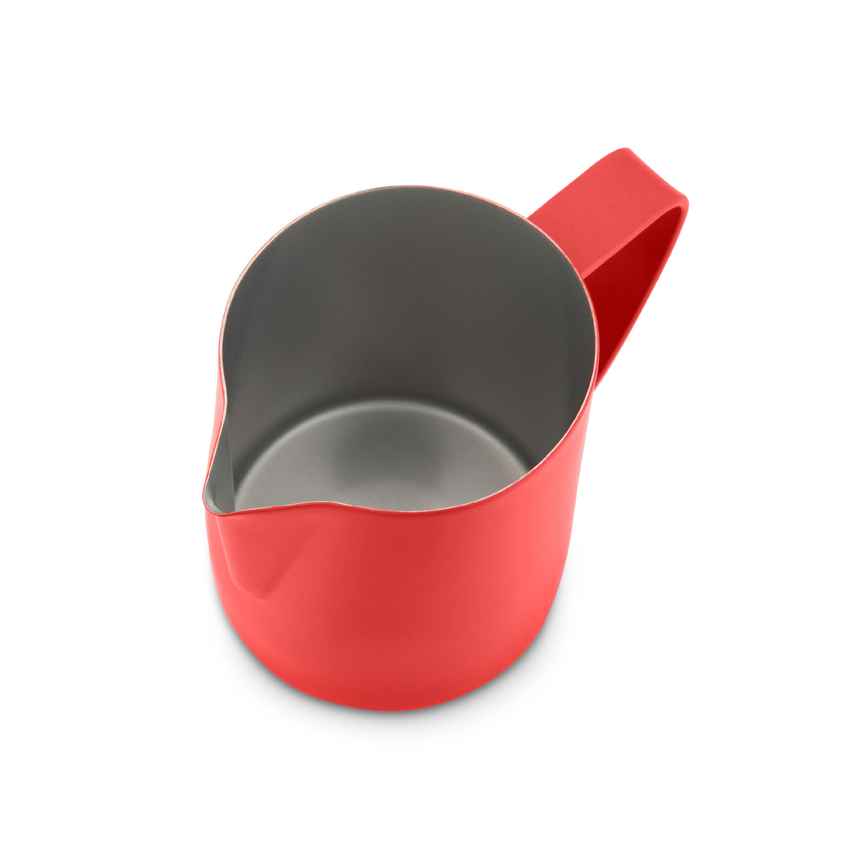 red milk frothing pitcher 300ml inner view