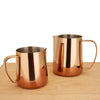 rose gold milk frothing pitcher size comparison