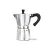 stainless steel moka pot 6 cups front view